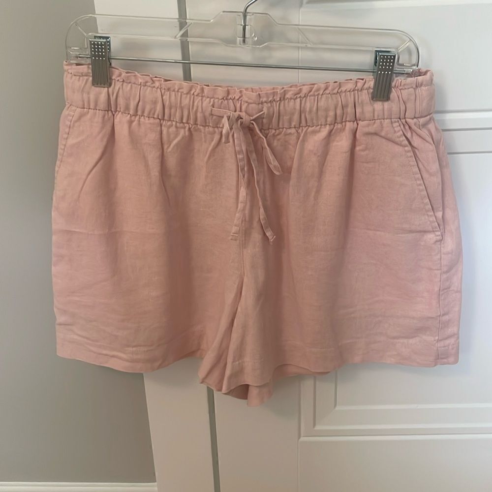 GAP Linen Blend High Waist Pull On Shorts